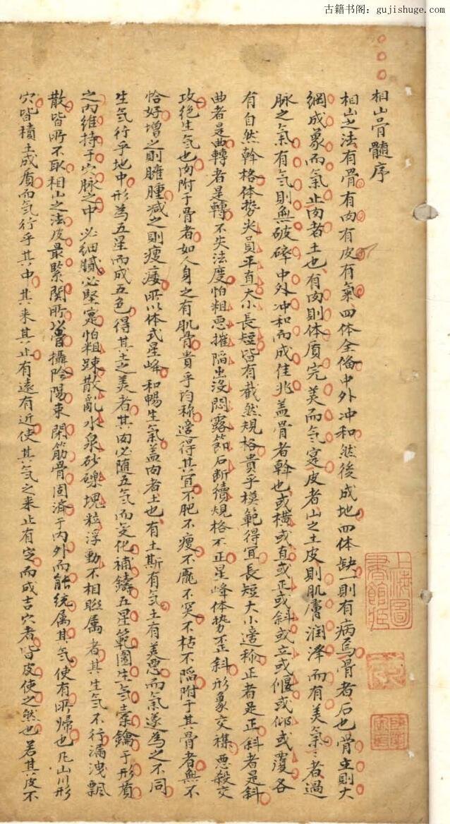 风水古籍《相山骨髓》