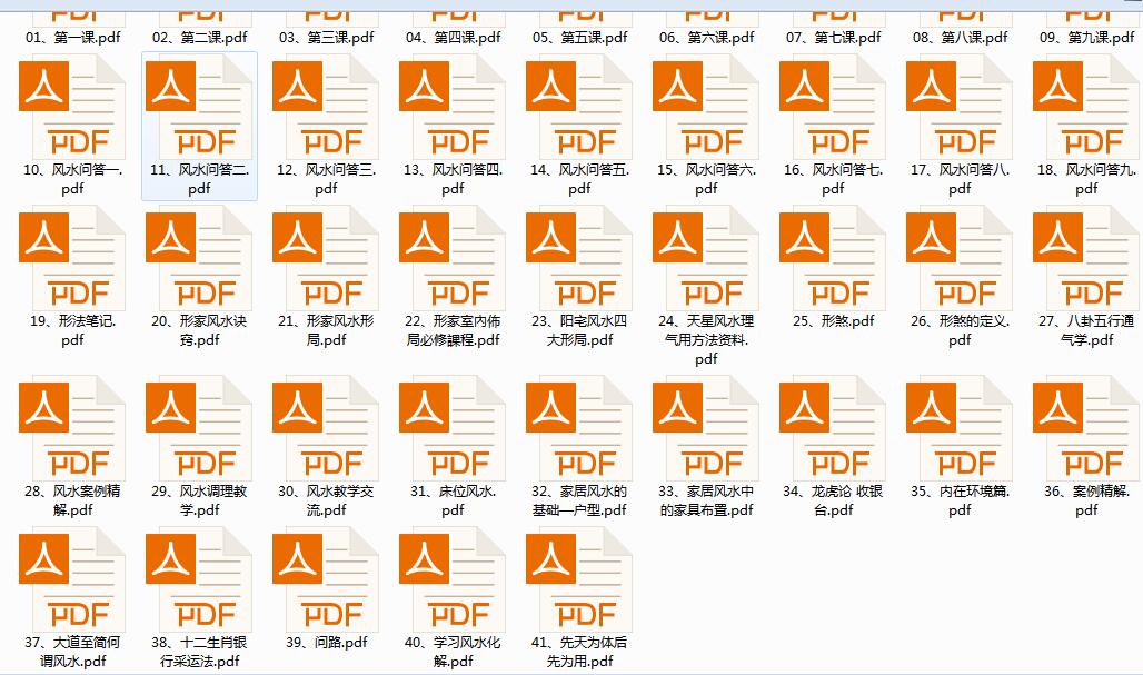 玄真老师形家风水教学讲义等41份 讲解非常细致透彻