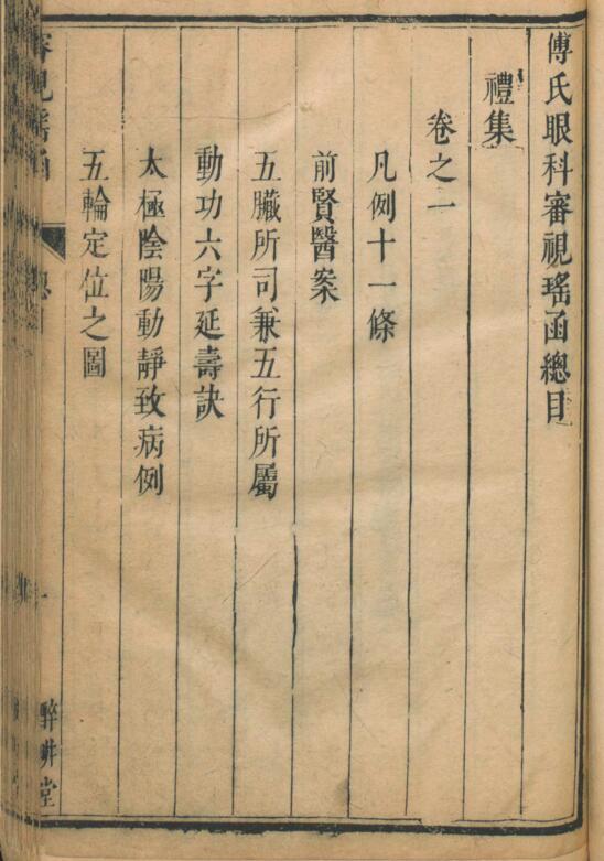 传氏眼科审视瑶函. 傅仁宇纂辑