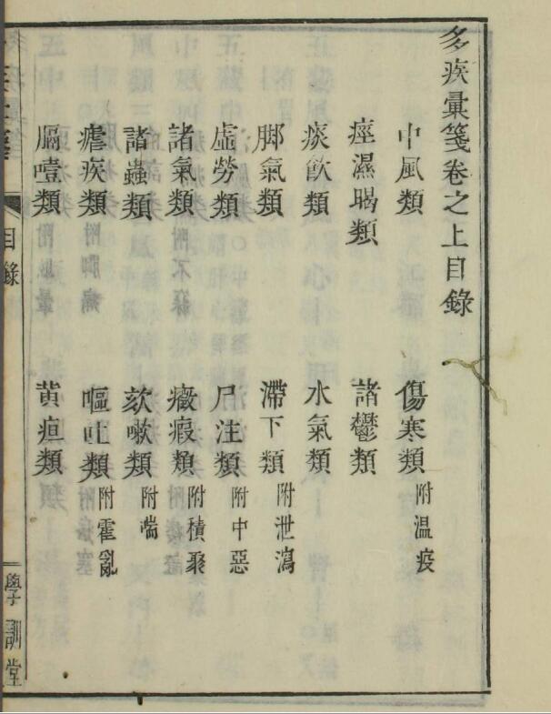 多疾汇笺（上中下卷）