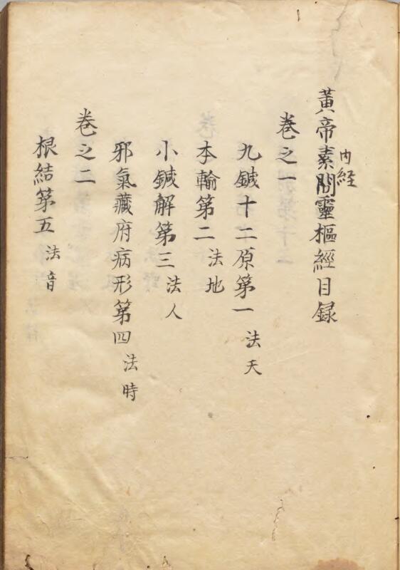 黄帝内経灵枢经