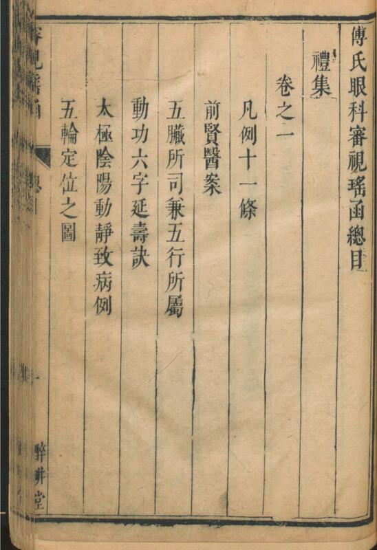 傅氏眼科审视瑶函