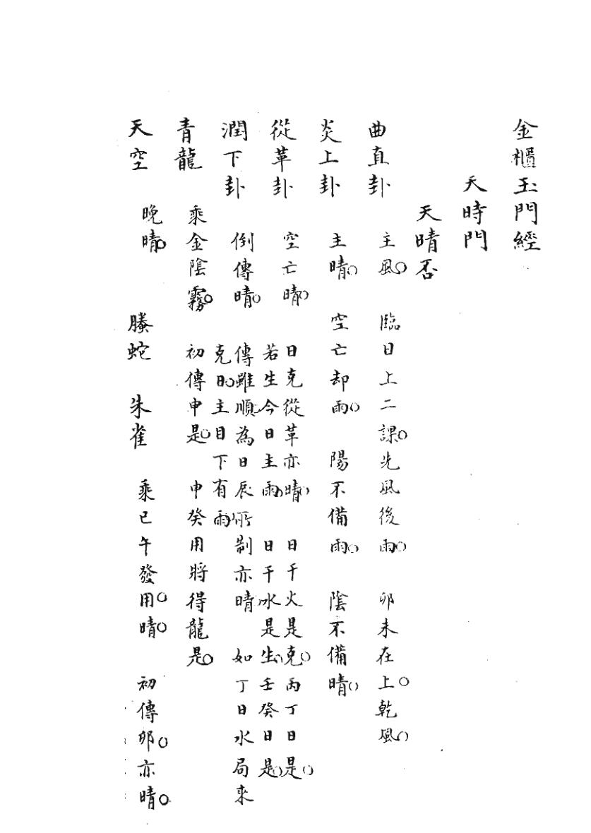 金櫃玉门经（清抄本）