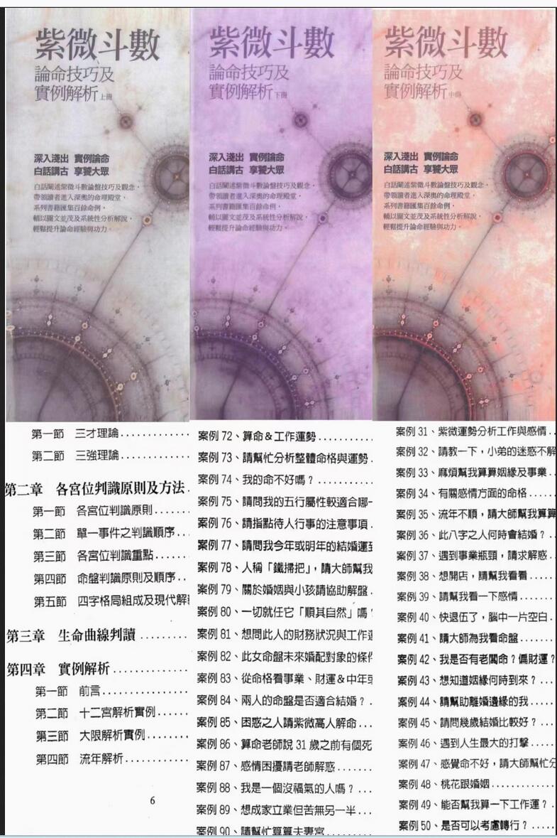 了然山人 紫微斗数论命技巧及实例解析上中下三册电子书