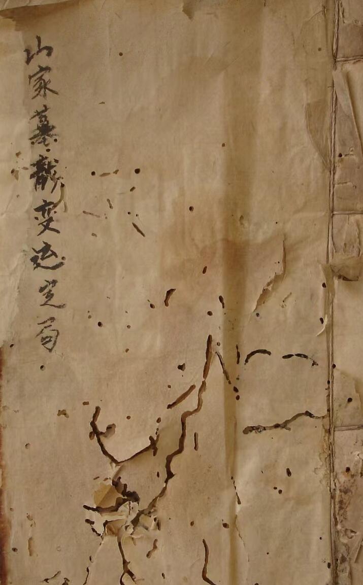 《山家墓龙变运定局》风水古籍清抄本50页双面 （前几页有虫眼破损）