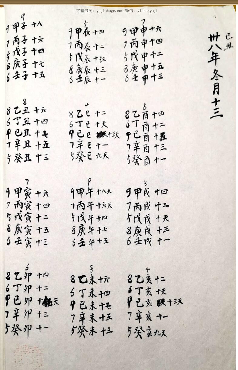 《玄门秘书》民国三十八年手录 50页