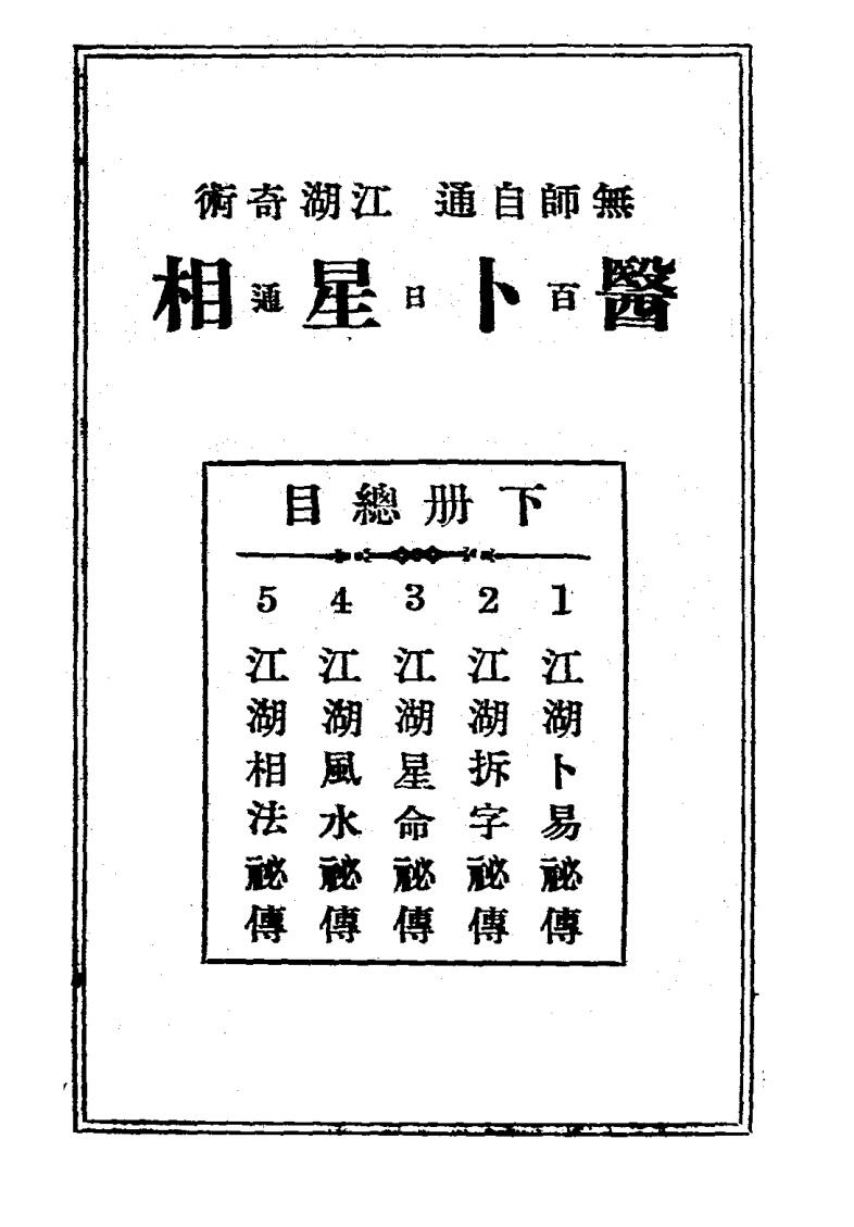 医卜星相百日通下册《卜命风水相法秘传》（312页）