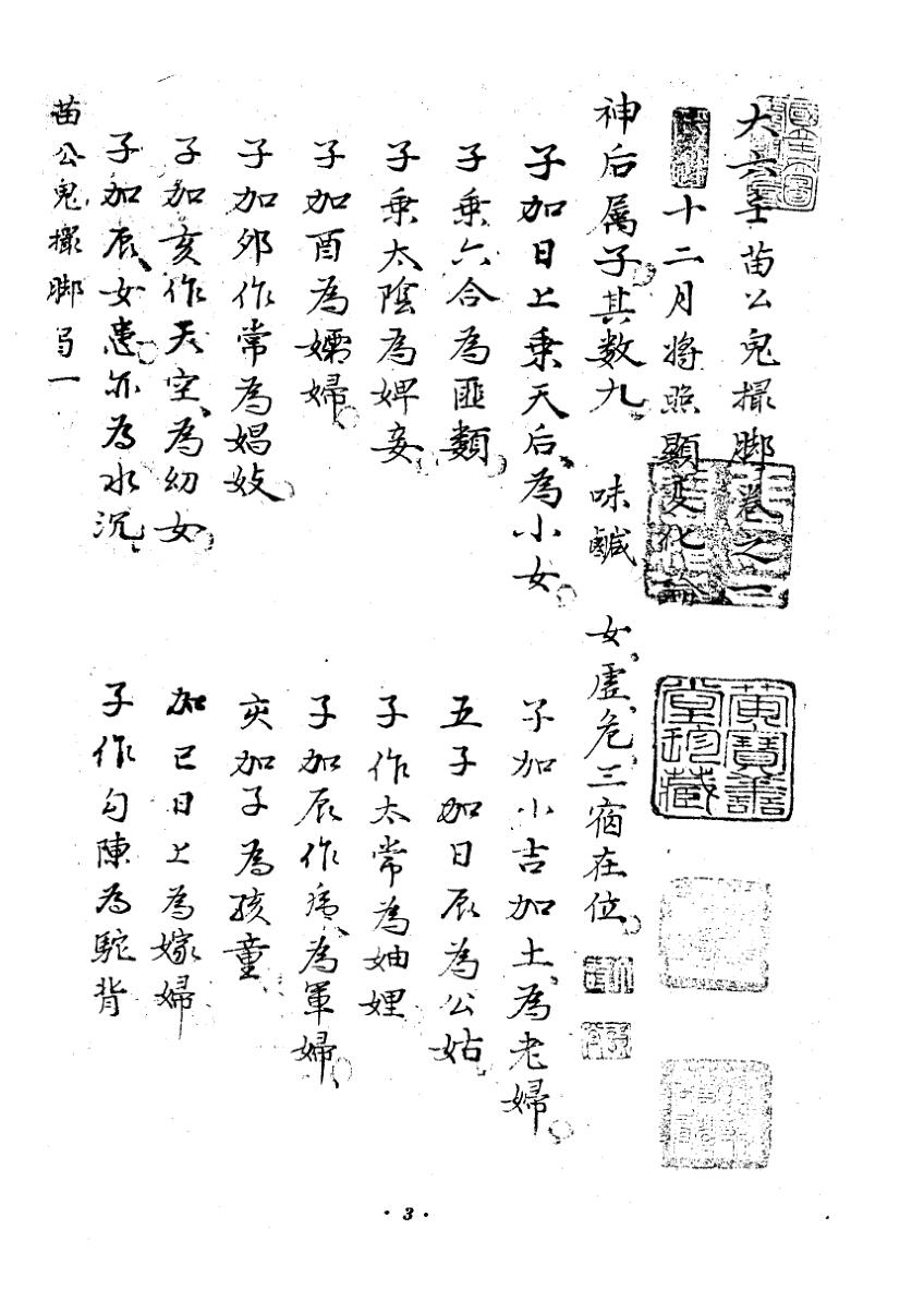 大六壬祕本 珍本苗公鬼撮脚