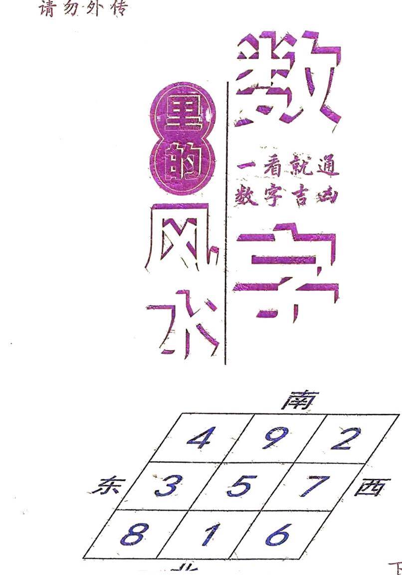 张敬平《数字里的风水升华版》