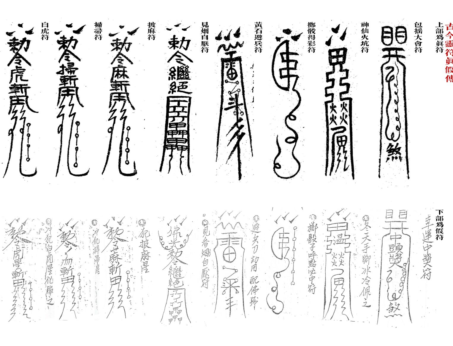 《古今灵符真假传》