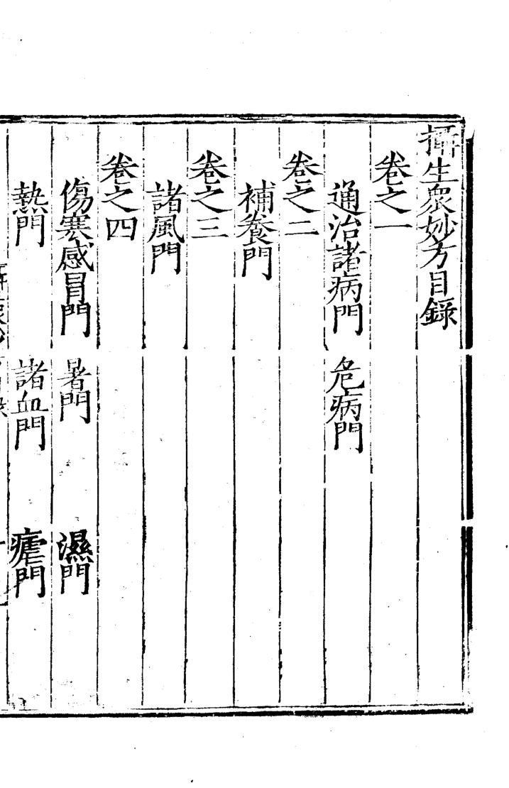 摄生众妙方十一卷急救良方二卷伤寒金镜録一卷