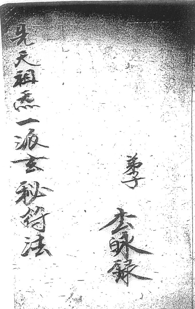 《先天祖炁一派玄秘符法》