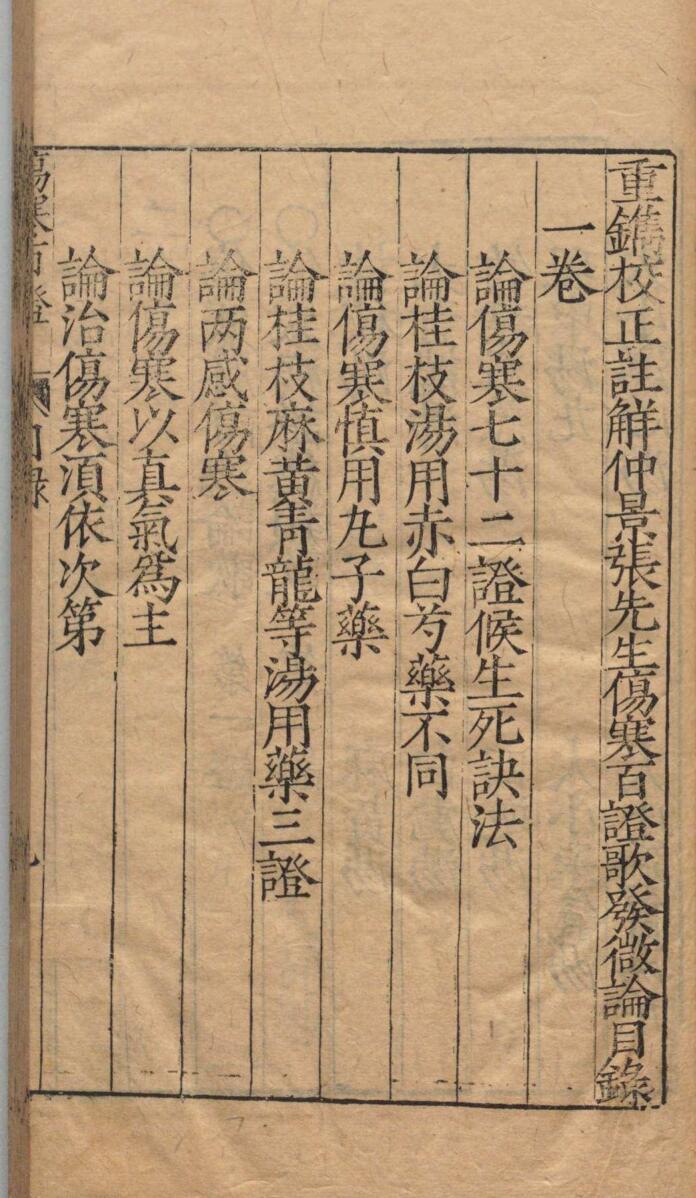 张仲景《伤寒发微论》