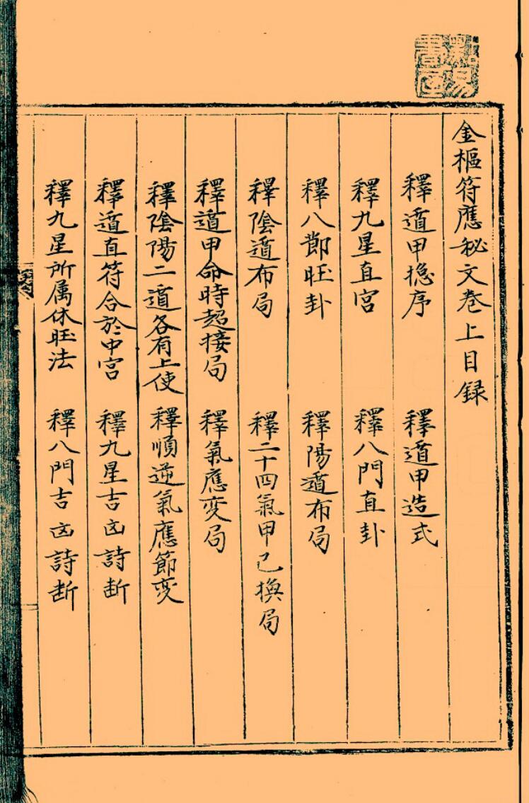 民间符咒古籍《金枢符应秘文》