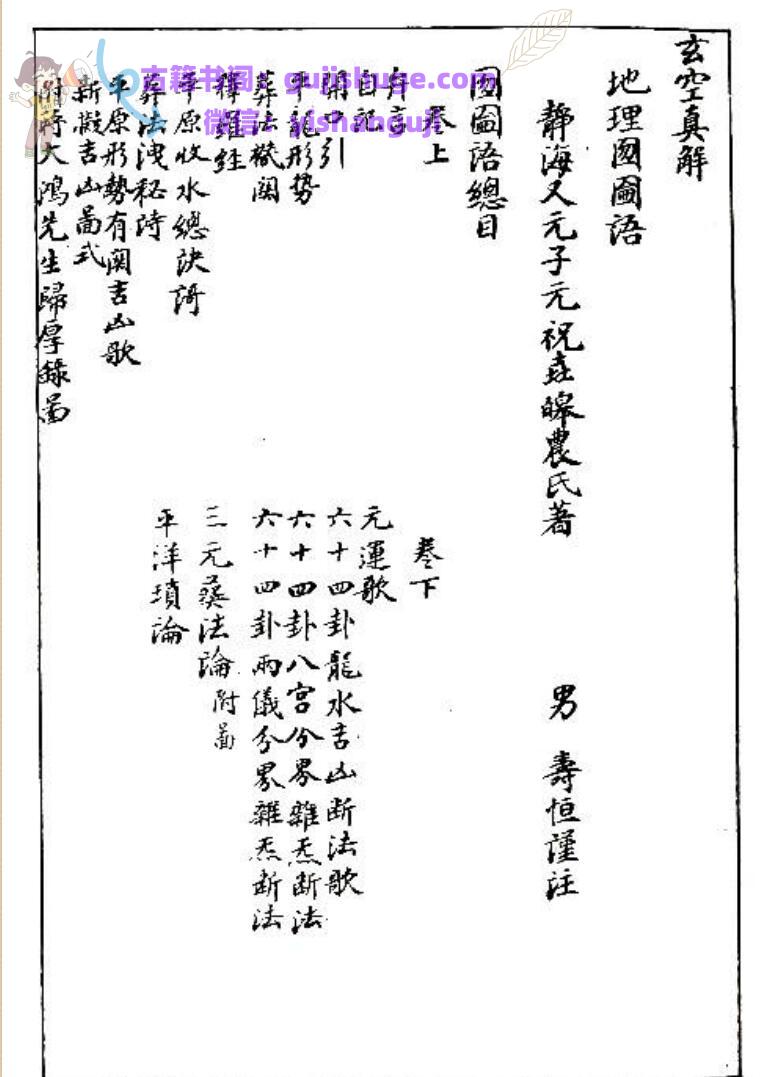 风水古籍《地理囫囵语》74页(双页版)PDF电子书