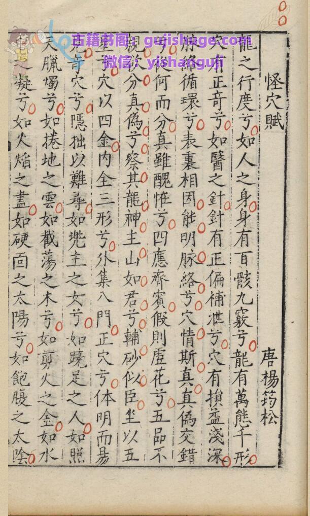 《杨公怪穴赋》