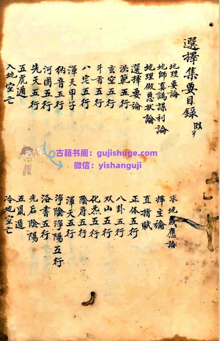 《地理选择集要》