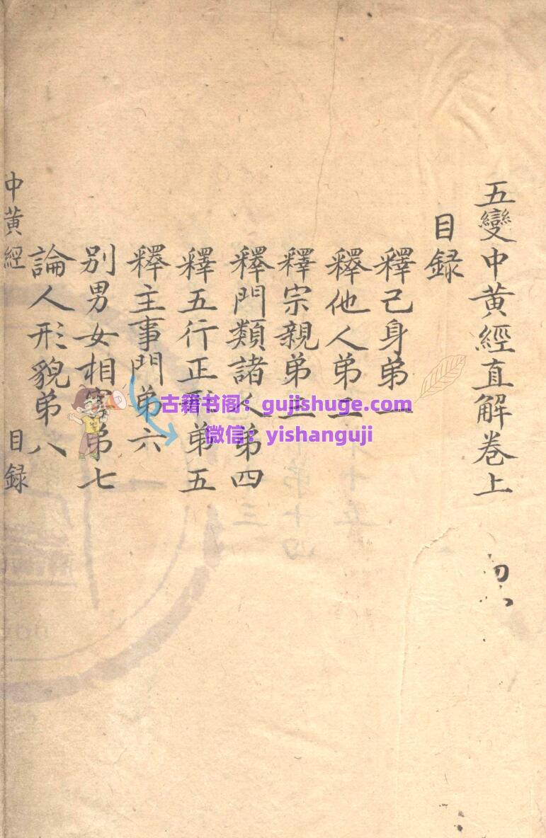 五变中黄经直解