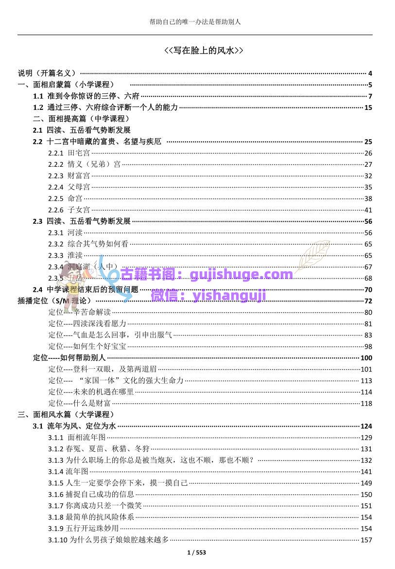 面相风水 (禅海商道)